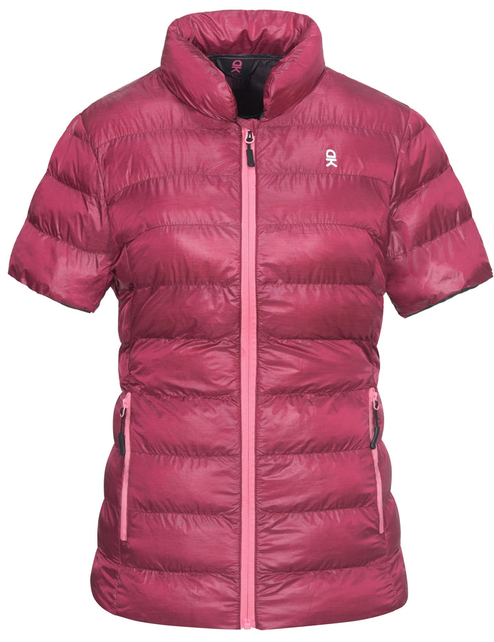 Women's Lightweight Short Sleeve Jacket, Warm Windproof Puffer Vest MP-US-DK