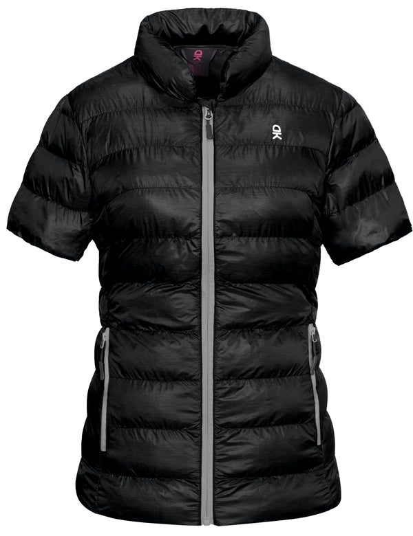 Women's Lightweight Short Sleeve Jacket, Warm Windproof Puffer Vest MP-US-DK