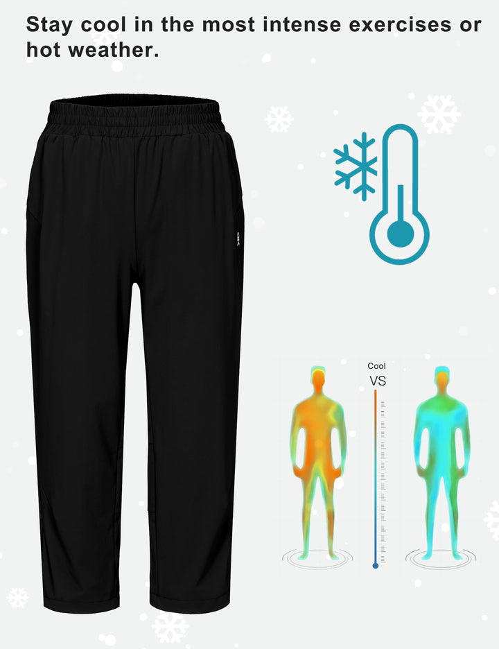 Women's Capri Pants, Summer Crop Pants Below Knee for Hiking, Jogging MP-US-DK