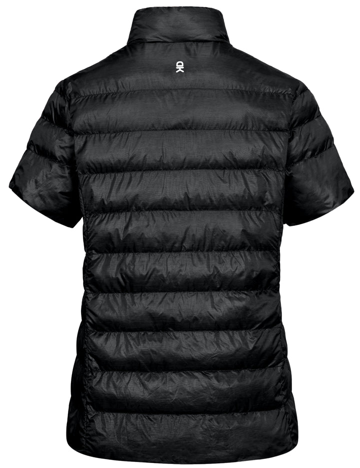 Women's Lightweight Short Sleeve Jacket, Warm Windproof Puffer Vest MP-US-DK