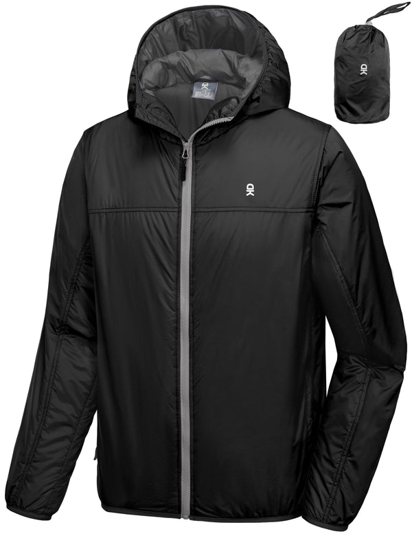 Men's Lightweight Packable Windproof Insulation Running Jacket MP US-DK