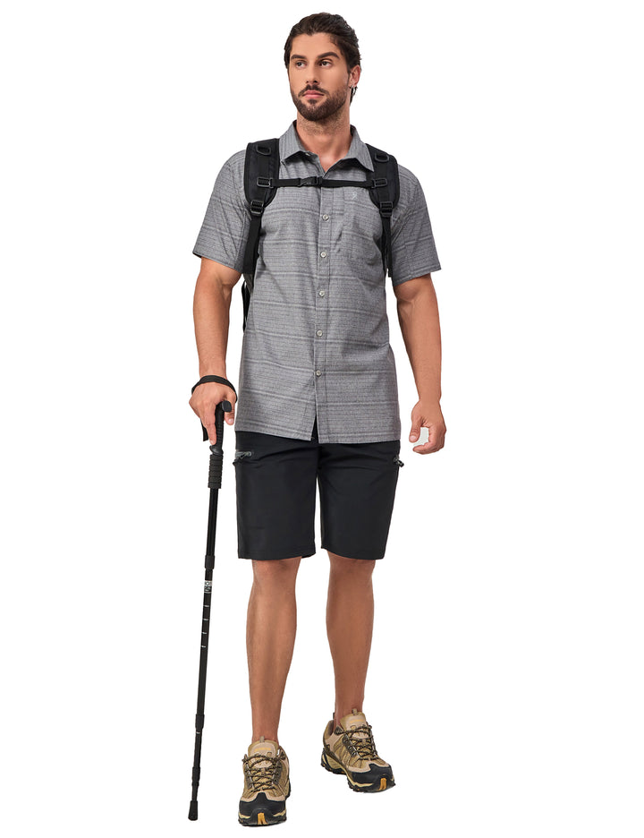 Men's Lightweight Quick Dry Button Down Breathable UPF50 Shirts MP-US-DK