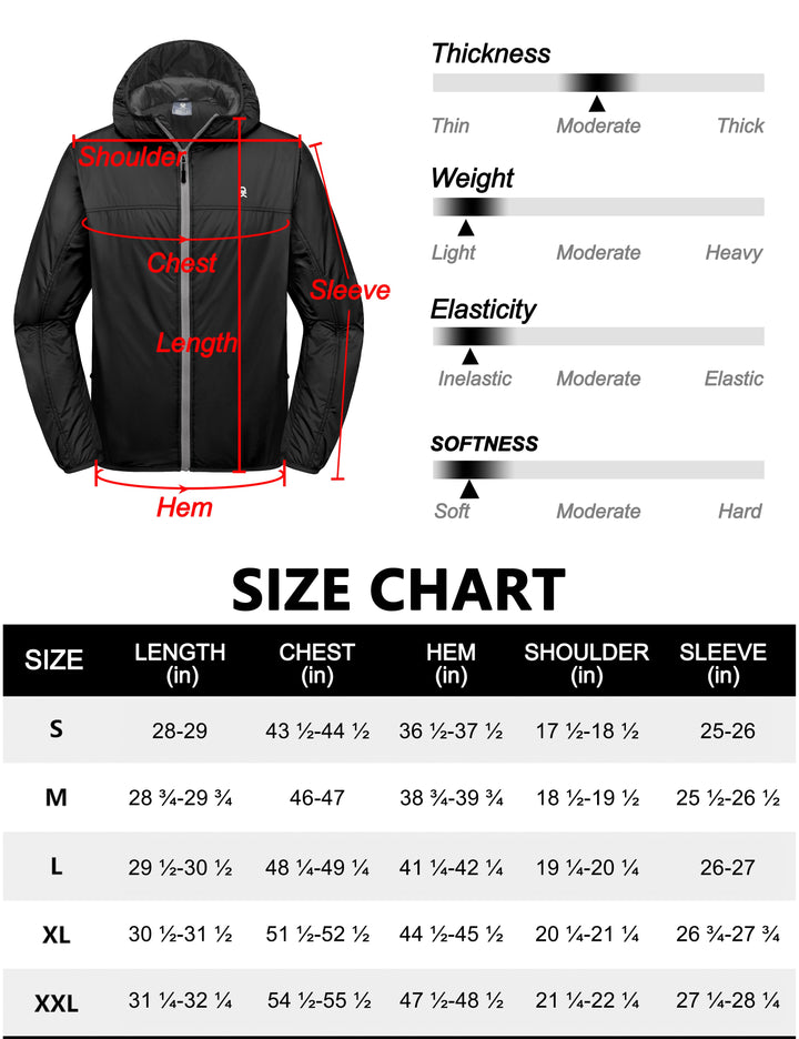 Men's Lightweight Packable Windproof Insulation Running Jacket MP US-DK