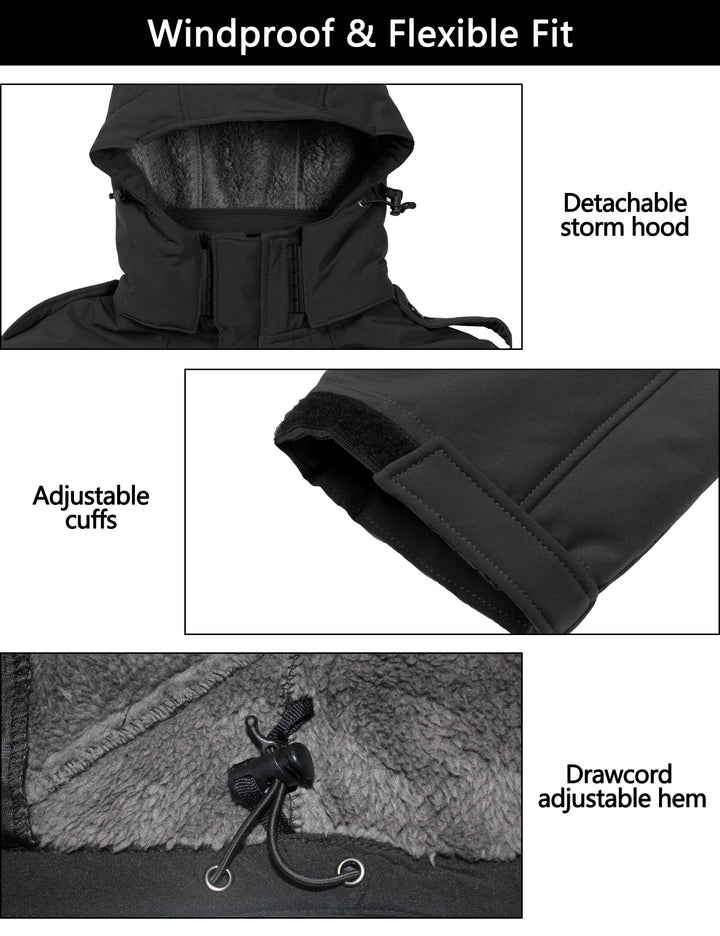Men's Warm Windproof Ski Softshell Jacket YZF US-DK