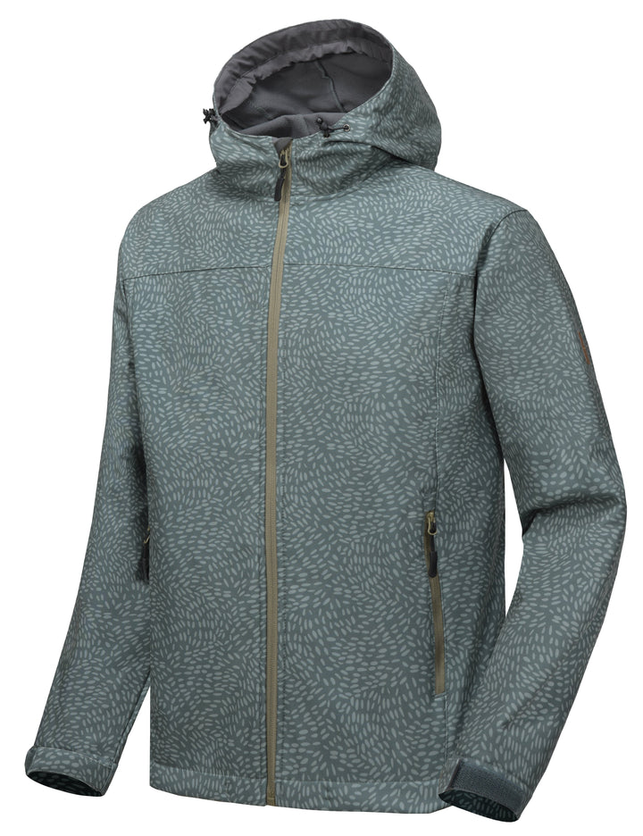 Men????¡ìo??¡ì?¡ìs Softshell Jacket with Removable Hood and Water Repellent YZF US-DK