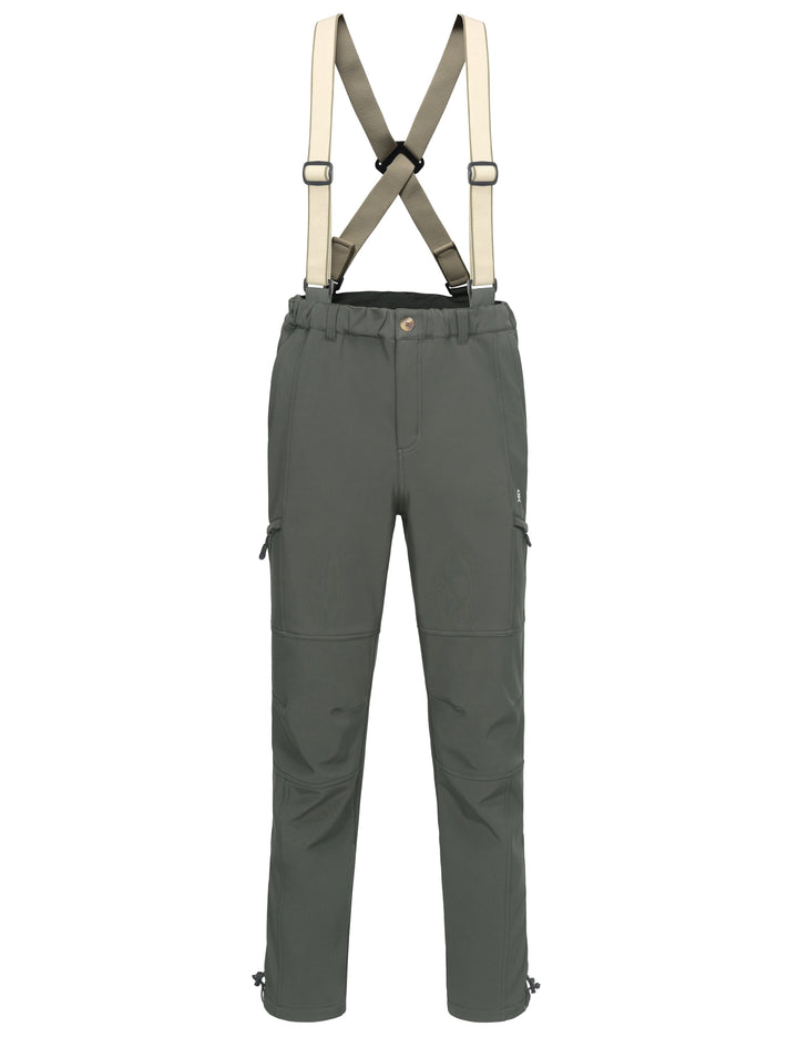 Men's Ski Bibs Insulated Water Resistant Windproof Snow Pants with Adjustable Suspenders MP US-DK