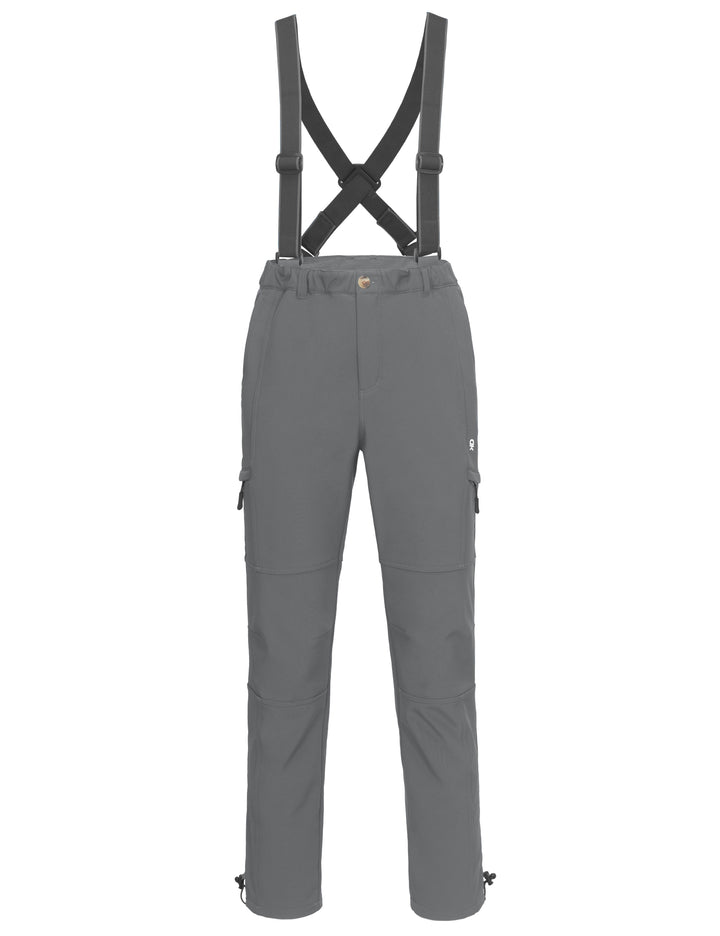 Men's Ski Bibs Insulated Water Resistant Windproof Snow Pants with Adjustable Suspenders MP US-DK