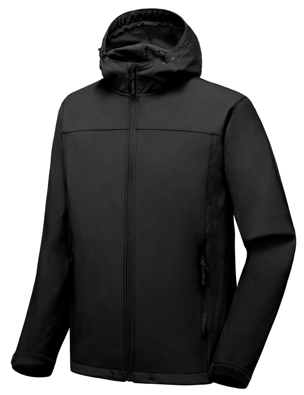 Men????¡ìo??¡ì?¡ìs Softshell Jacket with Removable Hood and Water Repellent YZF US-DK