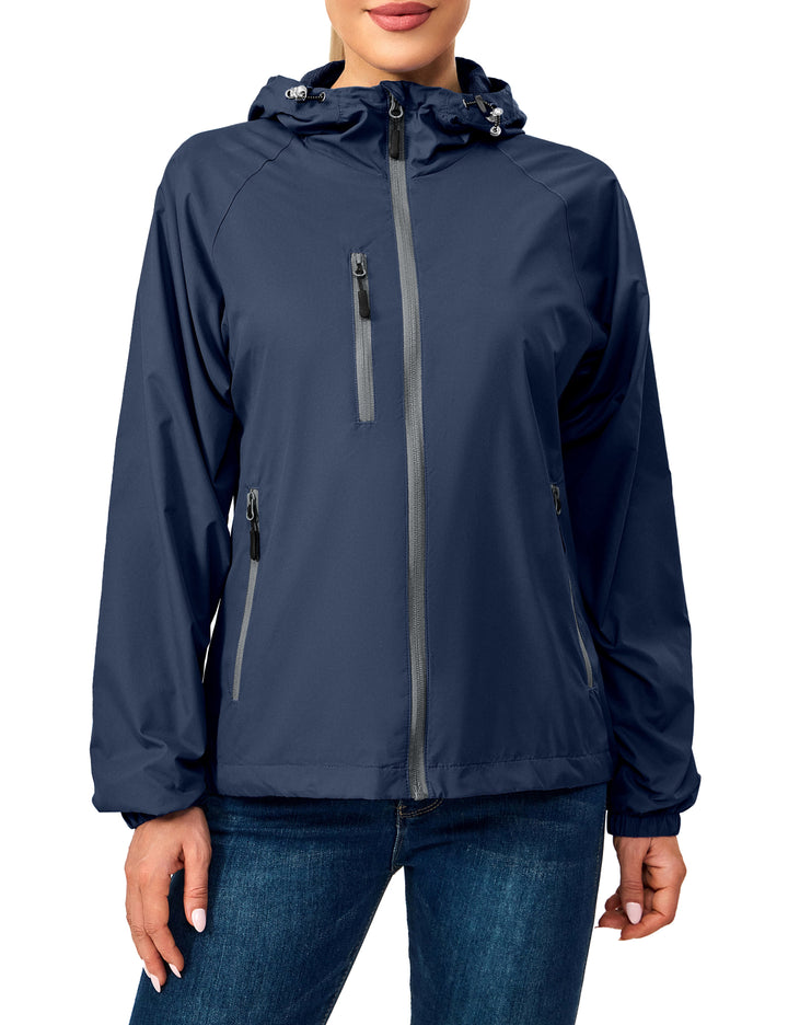 Women's Windbreaker Jacket Breathable Windproof Wind Coat Hiking Running Golf MP-US-DK