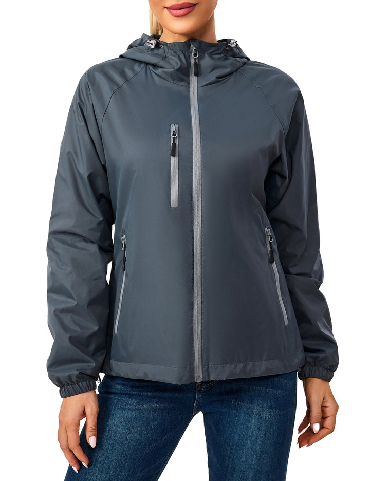 Women's Windbreaker Jacket Breathable Windproof Wind Coat Hiking Running Golf MP-US-DK