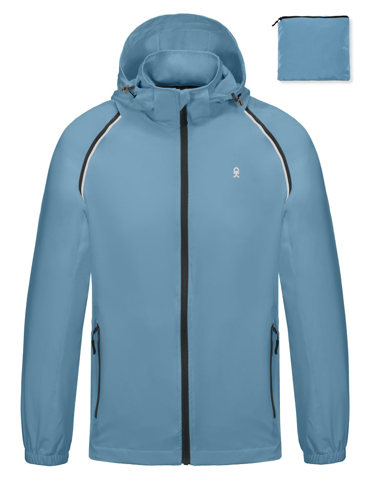 Men's Quick-dry Jacket, Convertible UPF 50+ Cycling Jacket Windbreaker with Removable Sleeves YZF US-DK