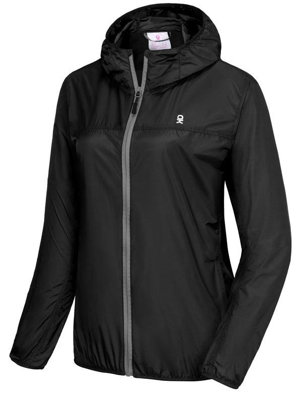 Women's Lightweight Packable Windproof Sun Protection Running Jacket MP US-DK