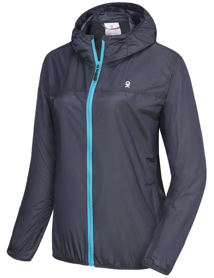 Women's Lightweight Packable Windproof Sun Protection Running Jacket MP US-DK