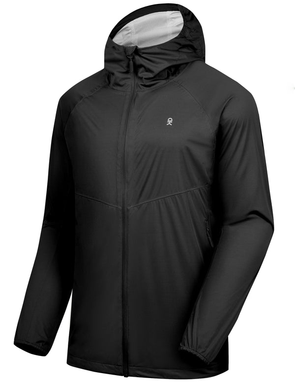 Men???¡§o?¡§¡§s Ultra Light Waterproof Hooded Rain Jacket, for Hiking, Fishing, and Cycling MP-US-DK