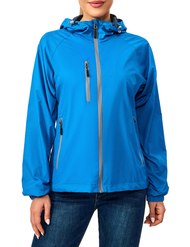 Women's Windbreaker Jacket Breathable Windproof Wind Coat Hiking Running Golf MP-US-DK