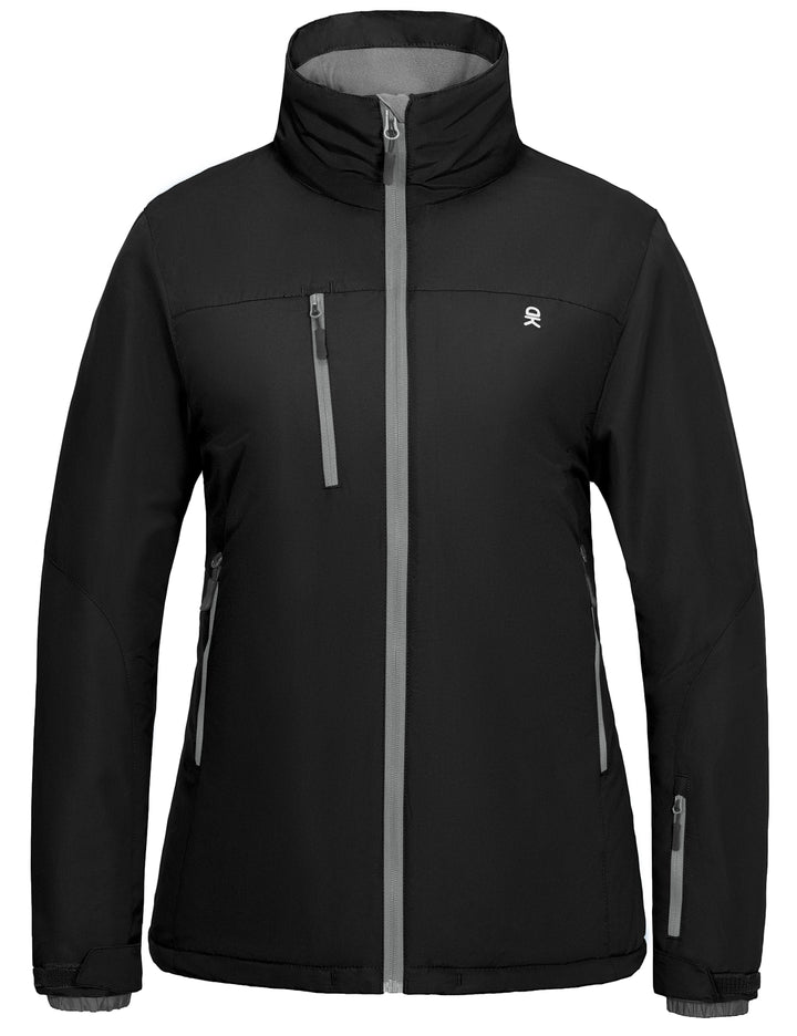 Women's Insulated Windproof Ski Jacket with Hood MP US-DK
