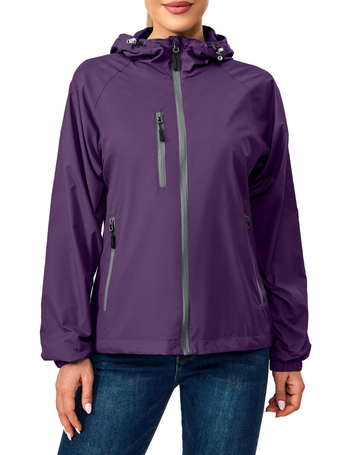 Women's Windbreaker Jacket Breathable Windproof Wind Coat Hiking Running Golf MP-US-DK