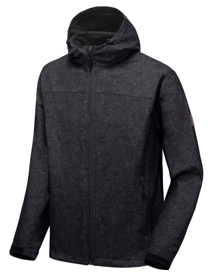 Men????¡ìo??¡ì?¡ìs Softshell Jacket with Removable Hood and Water Repellent YZF US-DK