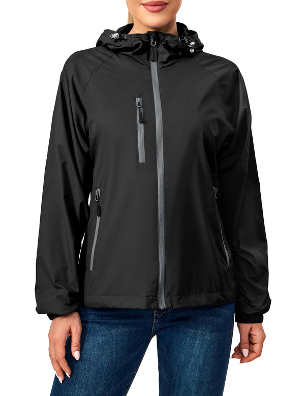 Women's Windbreaker Jacket Breathable Windproof Wind Coat Hiking Running Golf MP-US-DK