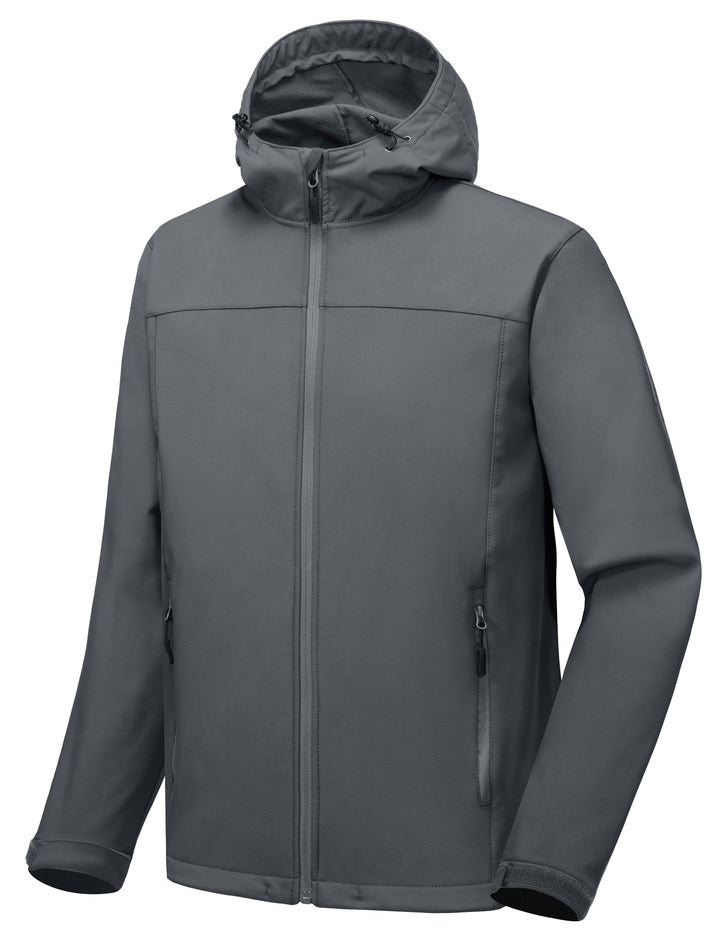 Men????¡ìo??¡ì?¡ìs Softshell Jacket with Removable Hood and Water Repellent YZF US-DK