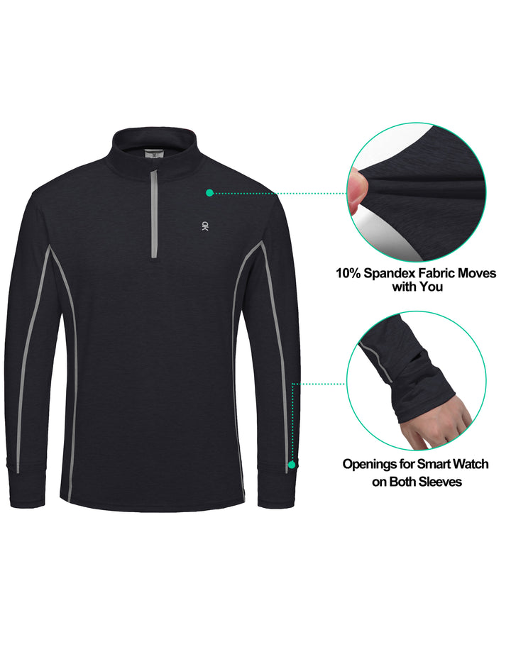 Men????¡ìo??¡ì?¡ìs Lightweight  UPF 50 Long Sleeve Athletic Shirts for Running Golf, Packable MP-US-DK