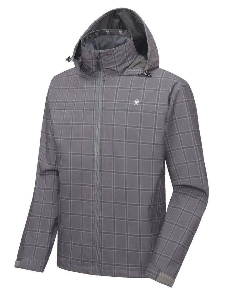 Men's Lightweight Waterproof Rain Jacket, Raincoat with Hood for Golf Hiking MP-US-DK