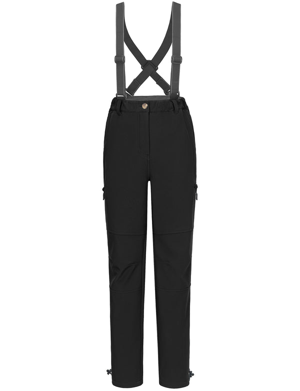 Women's Ski Bibs Insulated Water Resistant Windproof Snow Pants with Adjustable Suspenders MP US-DK
