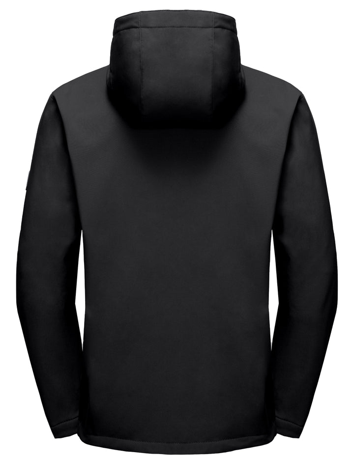 Men????¡ìo??¡ì?¡ìs Softshell Jacket with Removable Hood and Water Repellent YZF US-DK