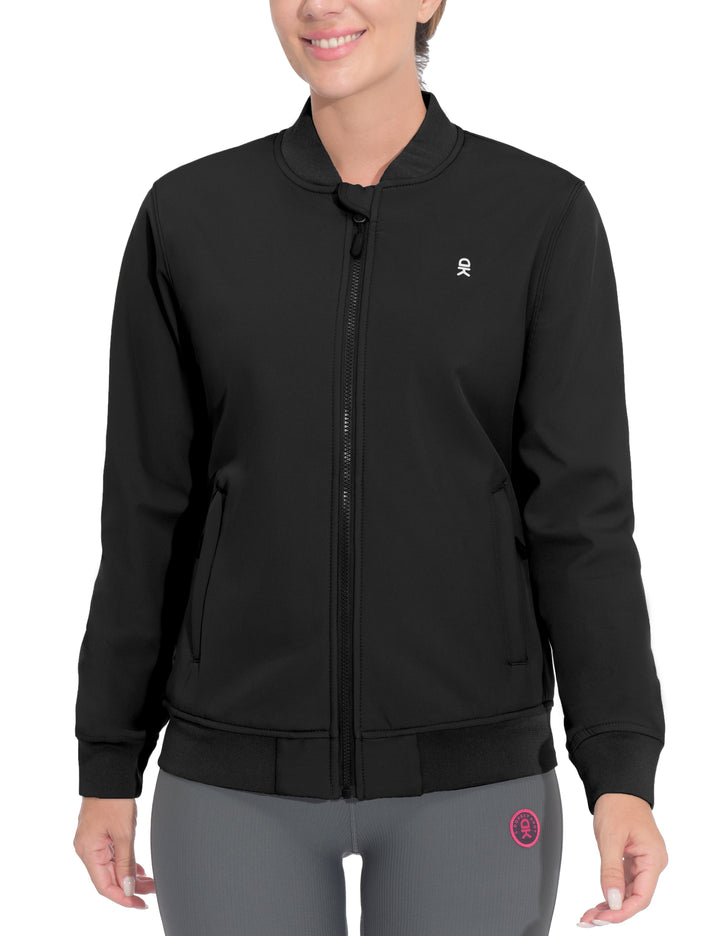 Women's Lightweight Warm Fleece Softshell Winter Bomber Jacket MP US-DK