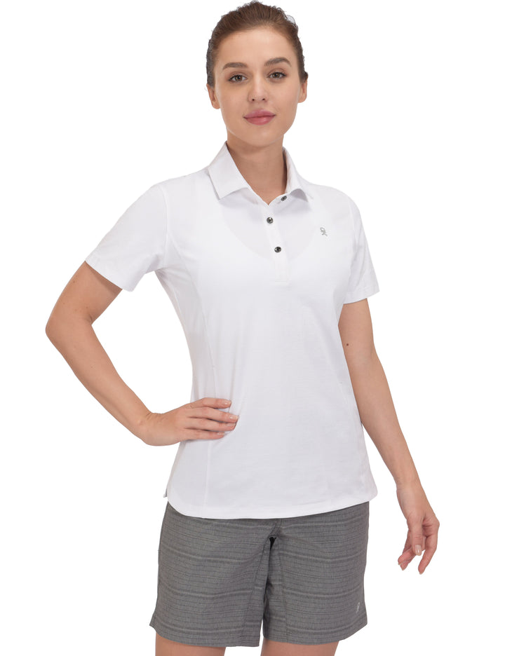 Women's Quick Dry Lightweight Golf Polo Shirt Short YDF US-DK