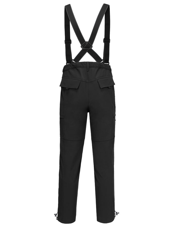 Men's Ski Bibs Insulated Water Resistant Windproof Snow Pants with Adjustable Suspenders MP US-DK