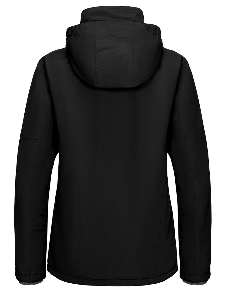 Women's Insulated Windproof Ski Jacket with Hood MP US-DK