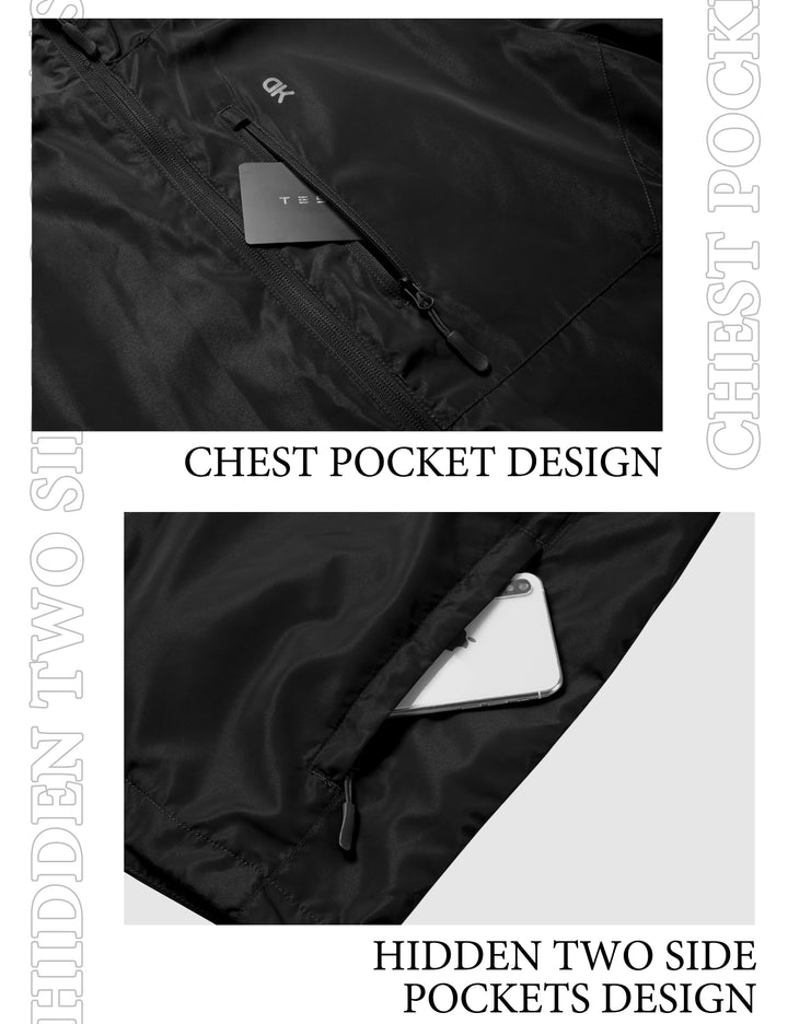 Men???¡§o?¡§¡§s Quick Drying Water Resistant Light Jacket with Full Zip MP-US-DK