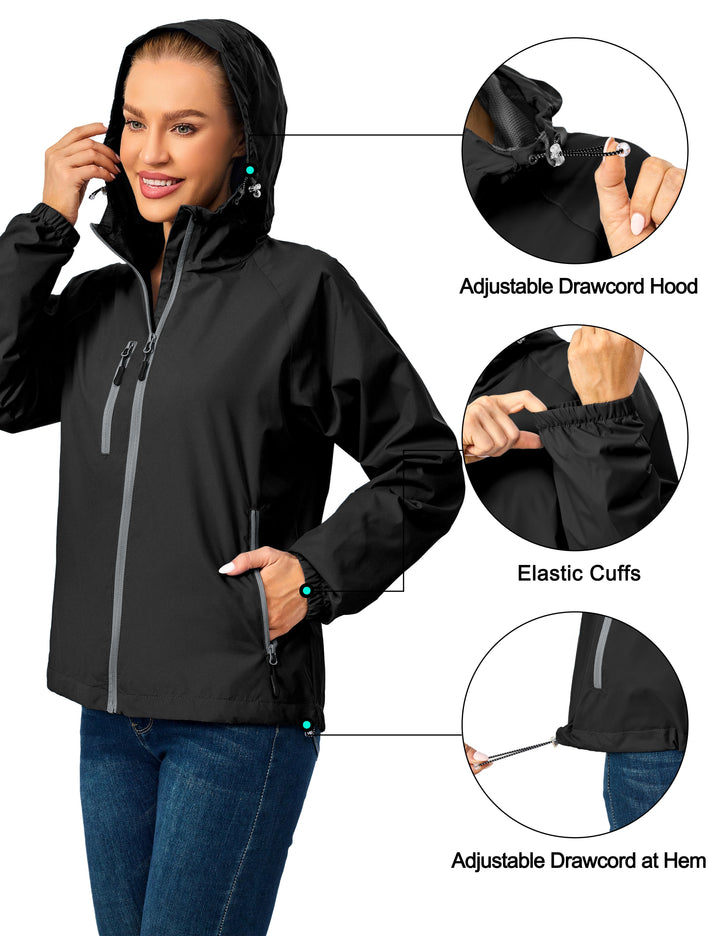 Women's Windbreaker Jacket Breathable Windproof Wind Coat Hiking Running Golf MP-US-DK