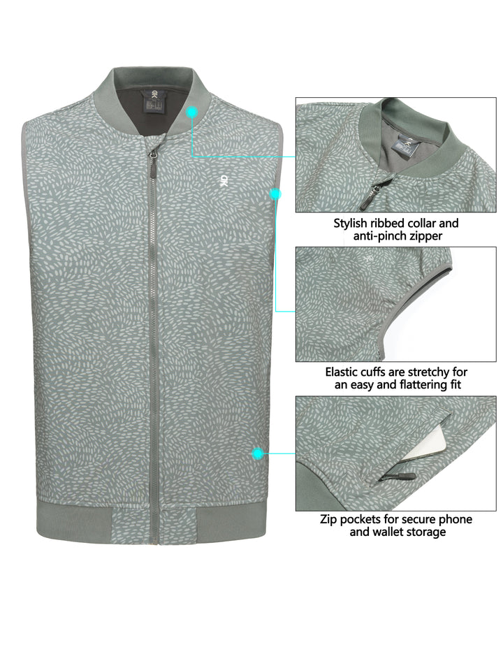 Men's Casual Lightweight Softshell Fleece Lined Golf  Vest MP US-DK