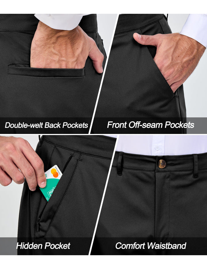 Men???¡§o?¡§¡§s Regular Fit Dress Pants Golf Pants Casual Travel Pants MP-US-DK