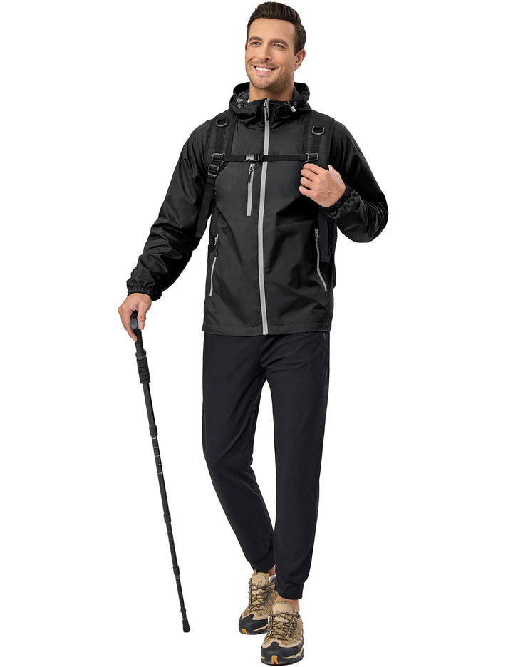 Men???¡§o?¡§¡§s Lightweight Windbreaker Jacket Hiking Running Golf Travel MP-US-DK