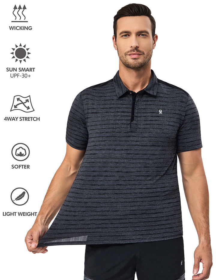 Men's Golf Short Sleeve Polo Shirt with Quick Dry Stretch MP-US-DK