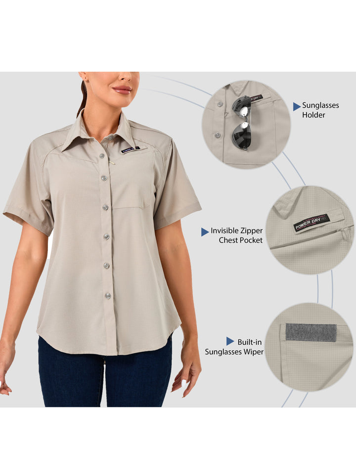 Women's Breathable UPF 50 UV Protection Shirt,  for Fishing Hiking MP-US-DK