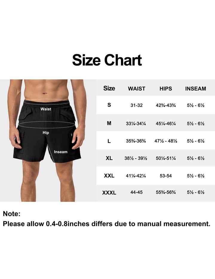 Men's Quick Dry Hiking Cargo Shorts Athletic Swim Board Beach Shorts MP-US-DK