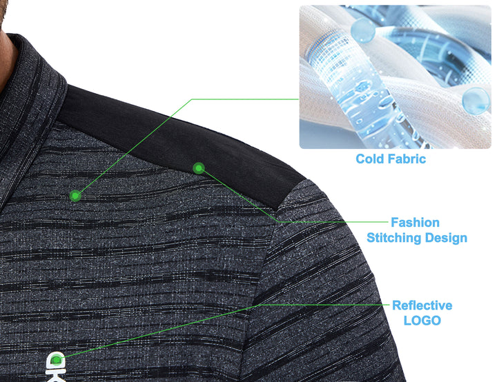 Men's Golf Short Sleeve Polo Shirt with Quick Dry Stretch MP-US-DK
