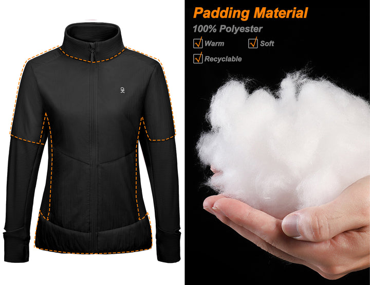Women???¡§o?¡§¡§s Lightweight Thermal Athletic Jacket for Running MP-US-DK