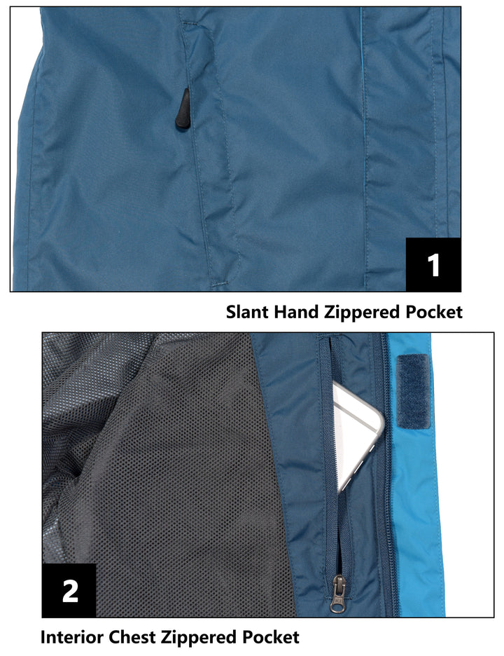Boys' Waterproof Breathable Rain Outdoor Shell Jacket YZF US-DK-CS
