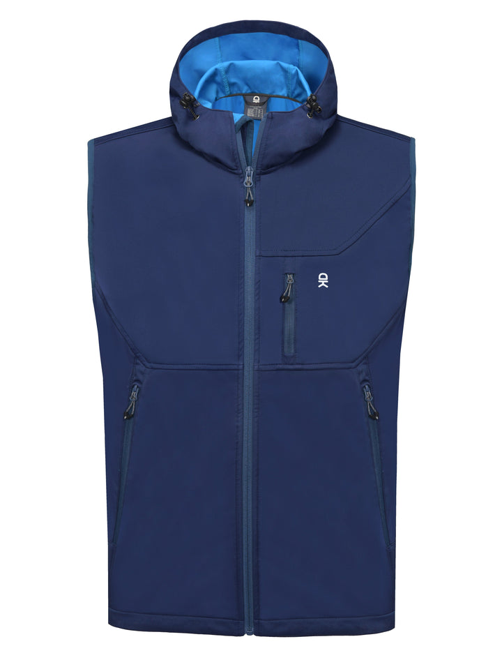 Men's Hooded Windproof Softshell Vest YZF US-DK