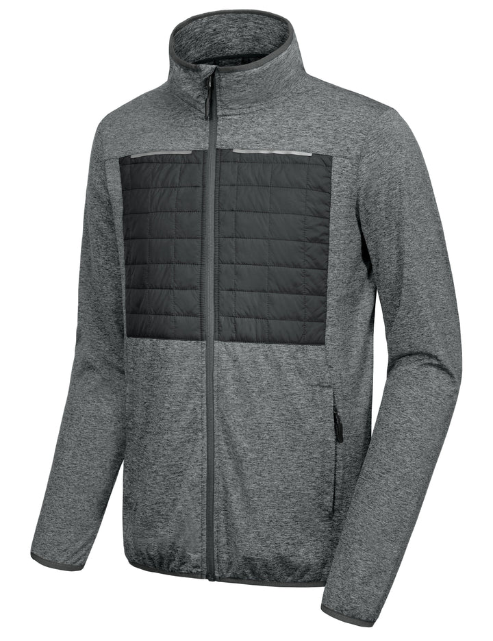 Men's Insulated Full-Zip Running Thermal Hybrid Jacket YZF US-DK-CS