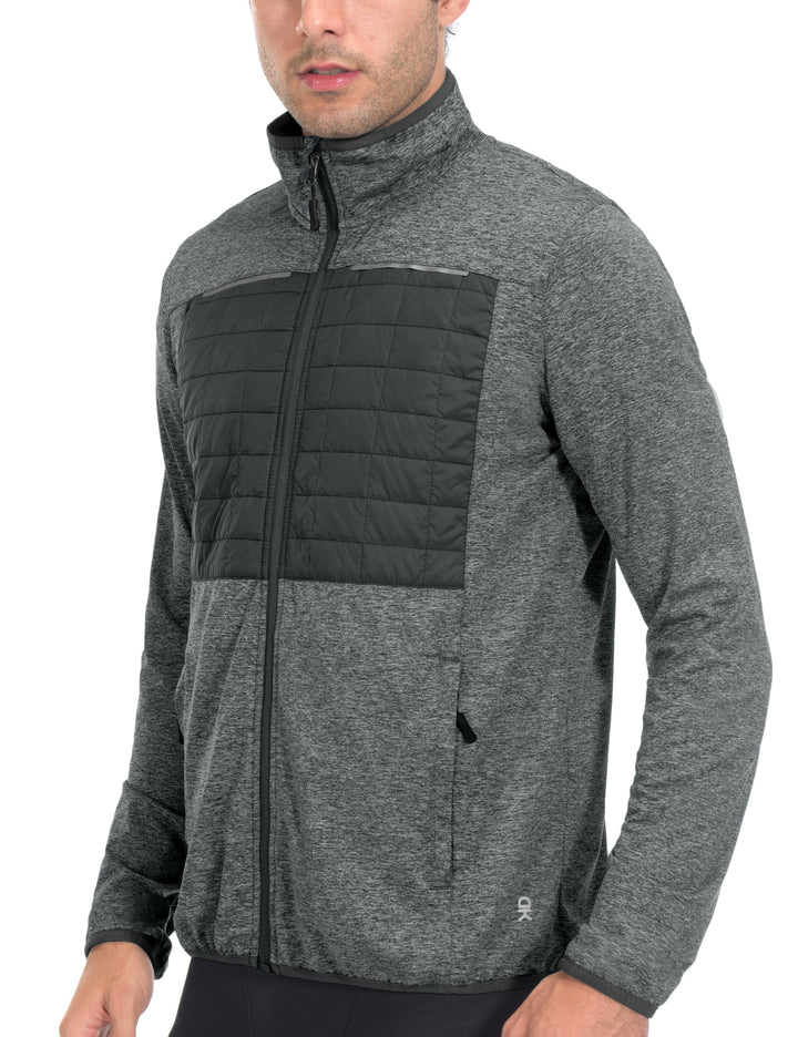 Men's Insulated Full-Zip Running Thermal Hybrid Jacket YZF US-DK-CS