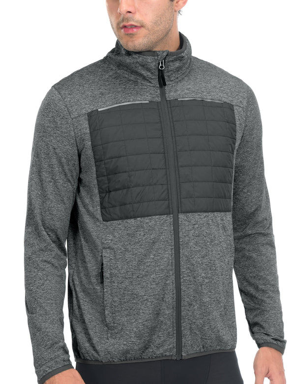 Men's Insulated Full-Zip Running Thermal Hybrid Jacket YZF US-DK-CS