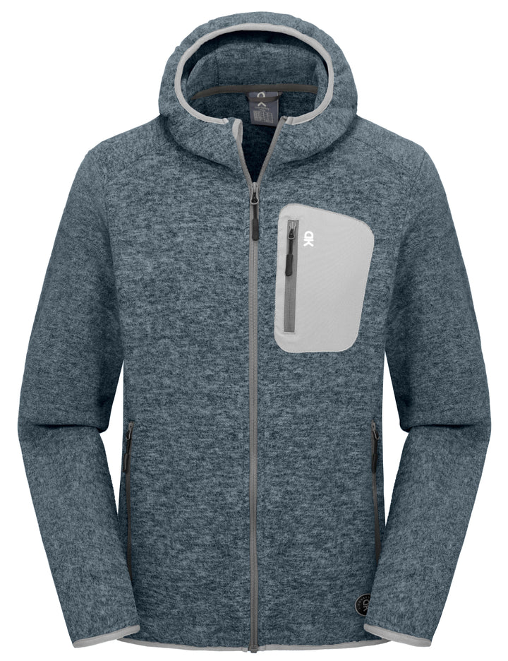 Men's Lightweight Warm Polar Fleece Running Hooded Jacket YZF US-DK