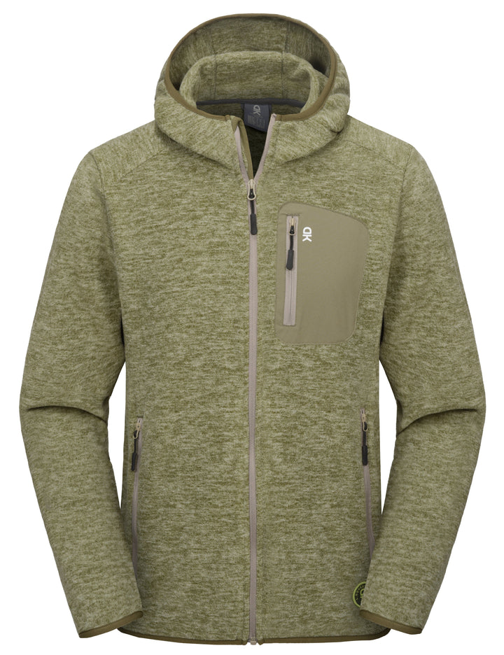 Men's Lightweight Warm Polar Fleece Running Hooded Jacket YZF US-DK