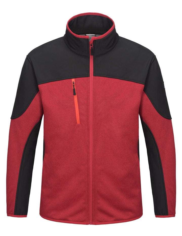 Men's Polar Fleece Lined Full Zip Thermal Softshell Jacket MP US-MP
